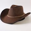 Popular European and American Western Cowboy Straw Hat Men's and Women's Fashion Shade Straw Hat Outdoor Western Cowboy Hat
