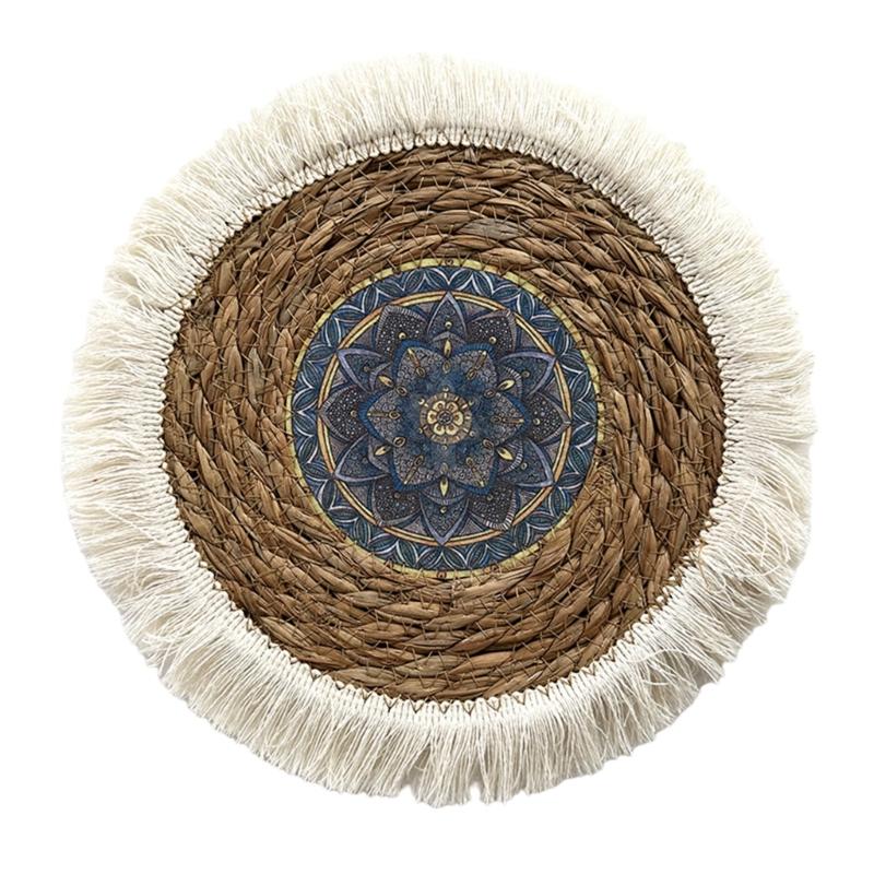 Hangings Weave Plate Wall Decorations Straw Rattan Round Basket Decorations