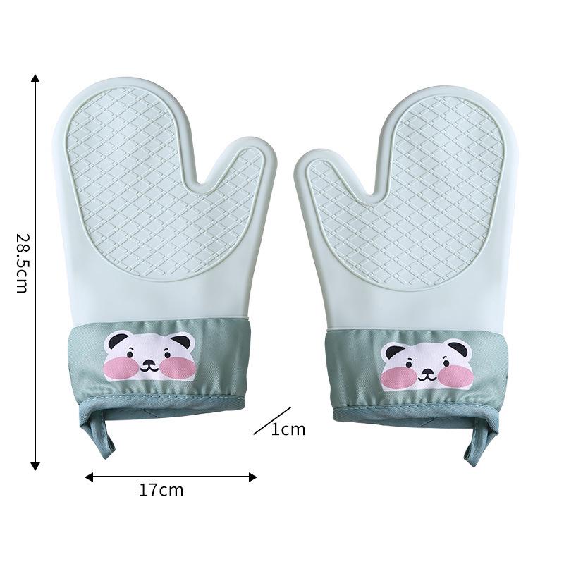 Heat-Resistant Non-Slip Silicone Oven Mitts for Baking