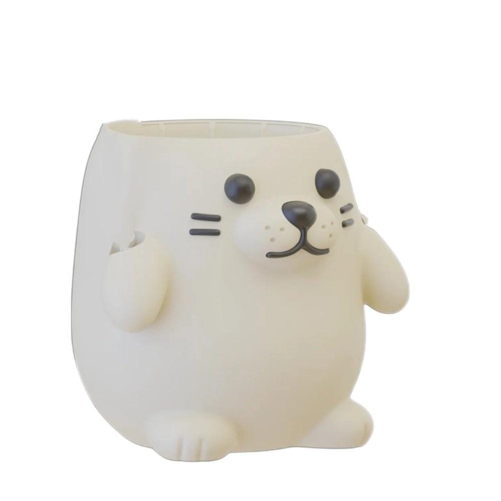 Cute Cartoon Ice Cream Cup Holder with Handle Highland Cow Ice Pint Stand Comfortable Polar Bears Seals Beer Can Cup Gifts