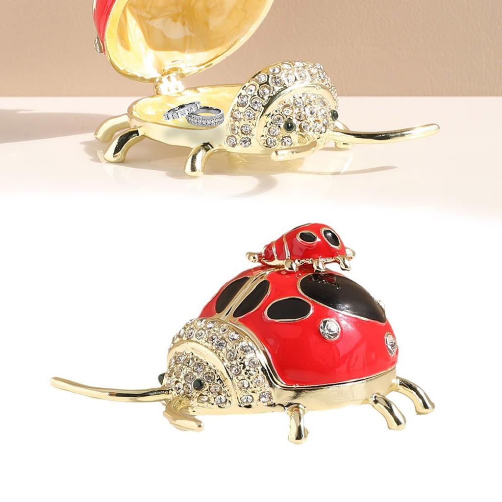 Elegant Crystal Insect Jewelry Box for Fashion Enthusiasts Gift Storage Organizer Sophisticated Wedding Ring Holder