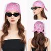 Paisley Bandana with Grommet, 55cm Vintage Cotton Scarf, DIY Ring Headband Neck Scarf