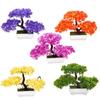 Artificial Plant Realistic Plants Potted Looking Eye-catching Plastic Simulation Bonsai Decor for Home