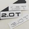 3D ABS Car Letters Logo 1.8T 2.0T 3.0T Rear Trunk Badge Emblem For Audi A3 A4 A5 A6 A7 A8 Q2 Q3 Q5 Q7 Q8 Car Sticker Accessories