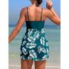 Summer Short Dress Split Swimsuit Women's Sexy Fashion High Waist Swimsuit Thickened Mesh Print Swimming Beach Wear