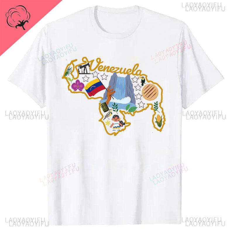 Venezuela T Shirt Women Printed T-shirt Tops Premium Camisetas New Arrival Street Fashion Round Neck High Quality Cotton