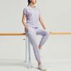 Li Ning Seria Treningowa Jednolite Kolory Luźny Krój Nadruk Logo z Boku Dzianinowe Spodnie Sportowe Damskie spodnie Jasny-Mglisty-Fiolet AYKR136-3
