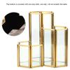 Simple Sexangle Combination Glass Pen Holder,Makeup Brush Holder Desk Organizer Storage