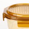LocknLock Amber Round Glass Food Storage Container 3-Piece Set