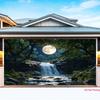 2D plane 1 piece of moonlight forest night scene theme pattern suitable for creating a rich festive atmosphere