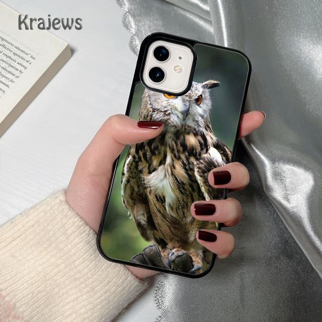 Krajews Tier Eulenaugen weiche Handyhülle Abdeckung Für iPhone 17 Air 16 15 14 plus 12 13 pro max Hülle Schale Fundas