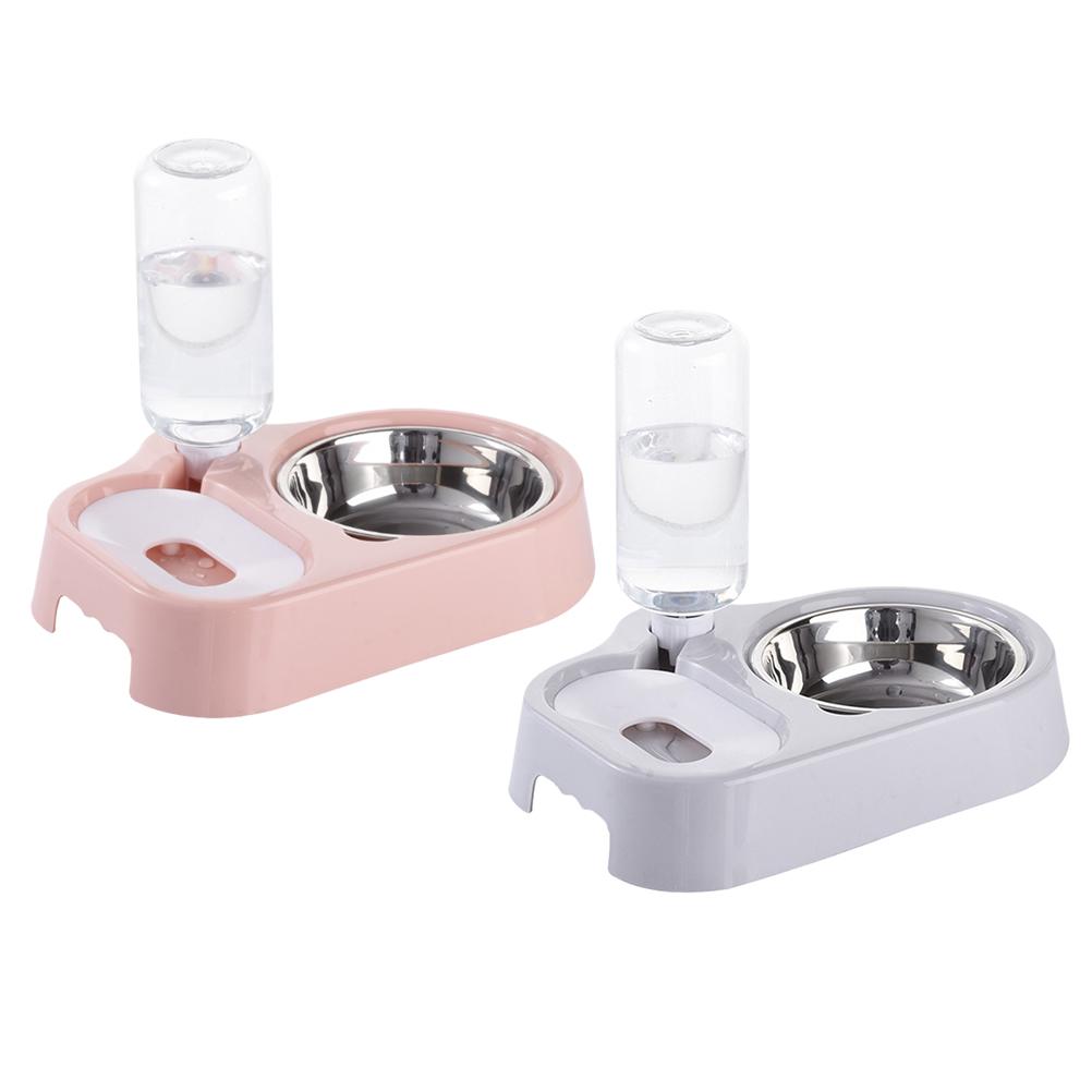 

Dual Pet Feeder Bowl Non Slip Durable Dog Cat Food Water Bowl Smooth Surface Home Decor Safe Engineering Design Pet Supplies рожевий