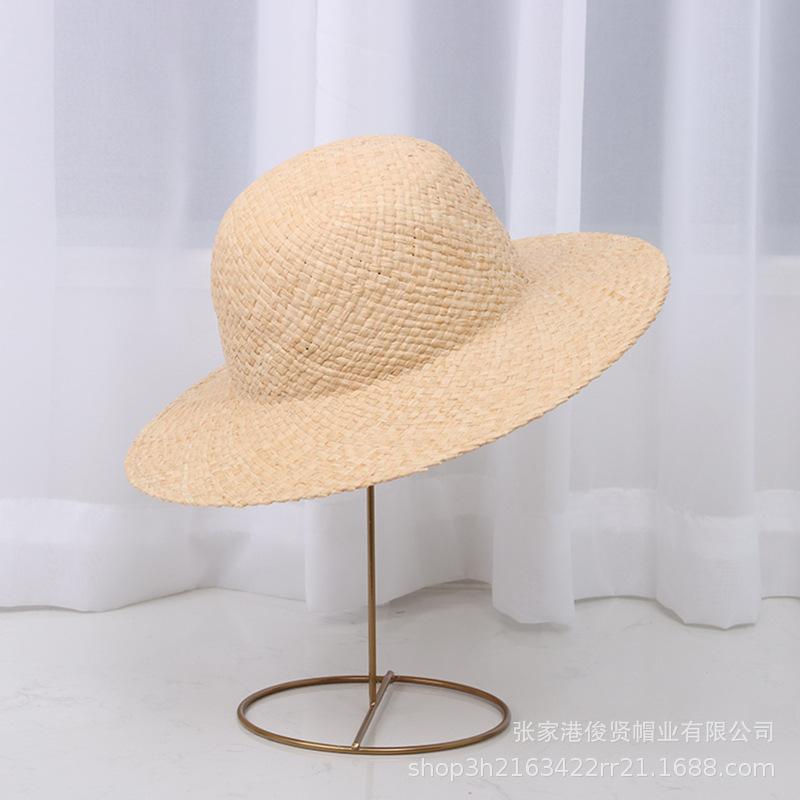 Children's New Raffia Dome Bare Body Beach Vacation Sunshade Daily Concave Shape Versatile Straw Hat Woman