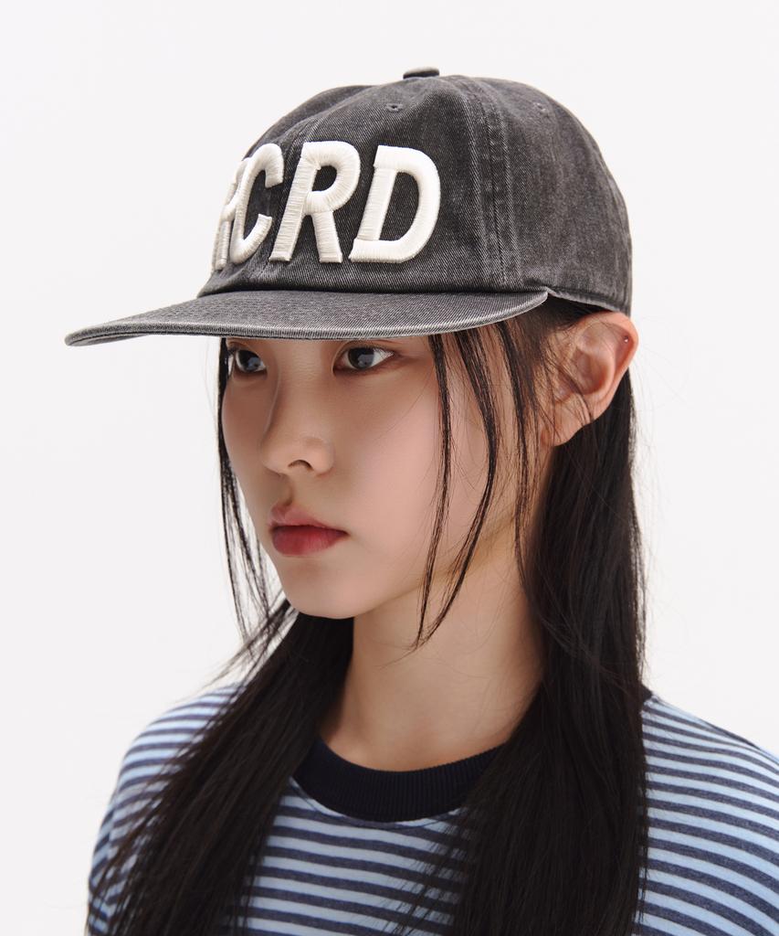 SLOW RECORD HOUSE Vintage Washed Rcrd Cap_Charcoal