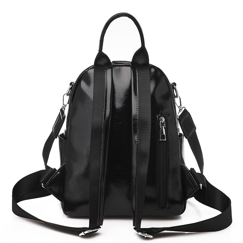 Schoolbag Backpack 1011 New Fashion Versatile Small Backpack PU Soft Leather Casual Women's Bag Travel Large Capacity Korean Edition School Bag