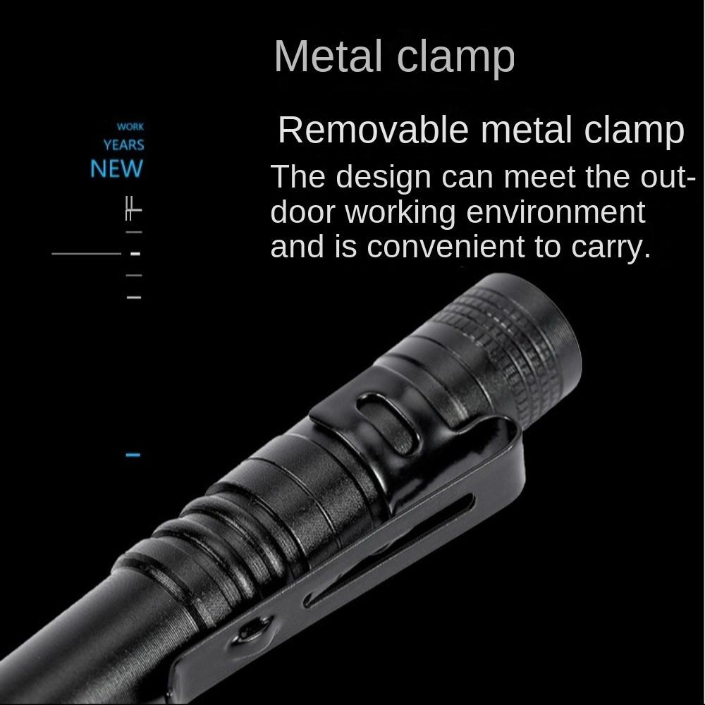Mini Light Mini Pen Lamp Portable Flashlight With Clip Mini LED Flashlight  Hiking