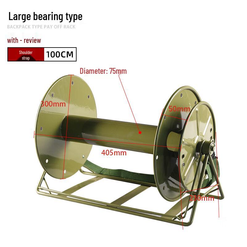 Large Bearing Wire Winding & Unwinding Cart with Rewind Spool