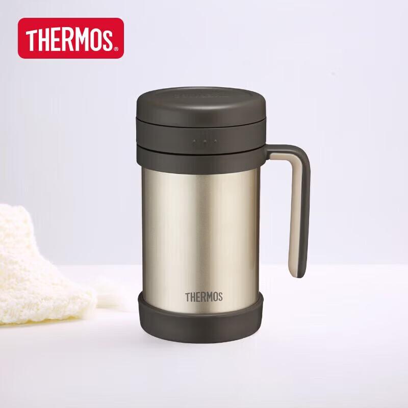Thermos 0.5L GL Gold Stainless Steel Handle Mug