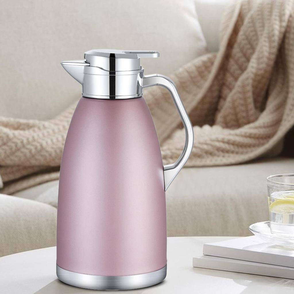 Bollitore Termico Isolato in Acciaio Inossidabile Multifunzionale 2,3L Caffettiera Tisaniera Caraffa Brocca per Caffetteria Cucina Casa Ufficio Tè