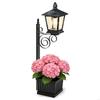 Solar Powered Flower Pot Light Decorative Outdoor Lamp For Garden Pathway And Patio With Auto On Off M4YD