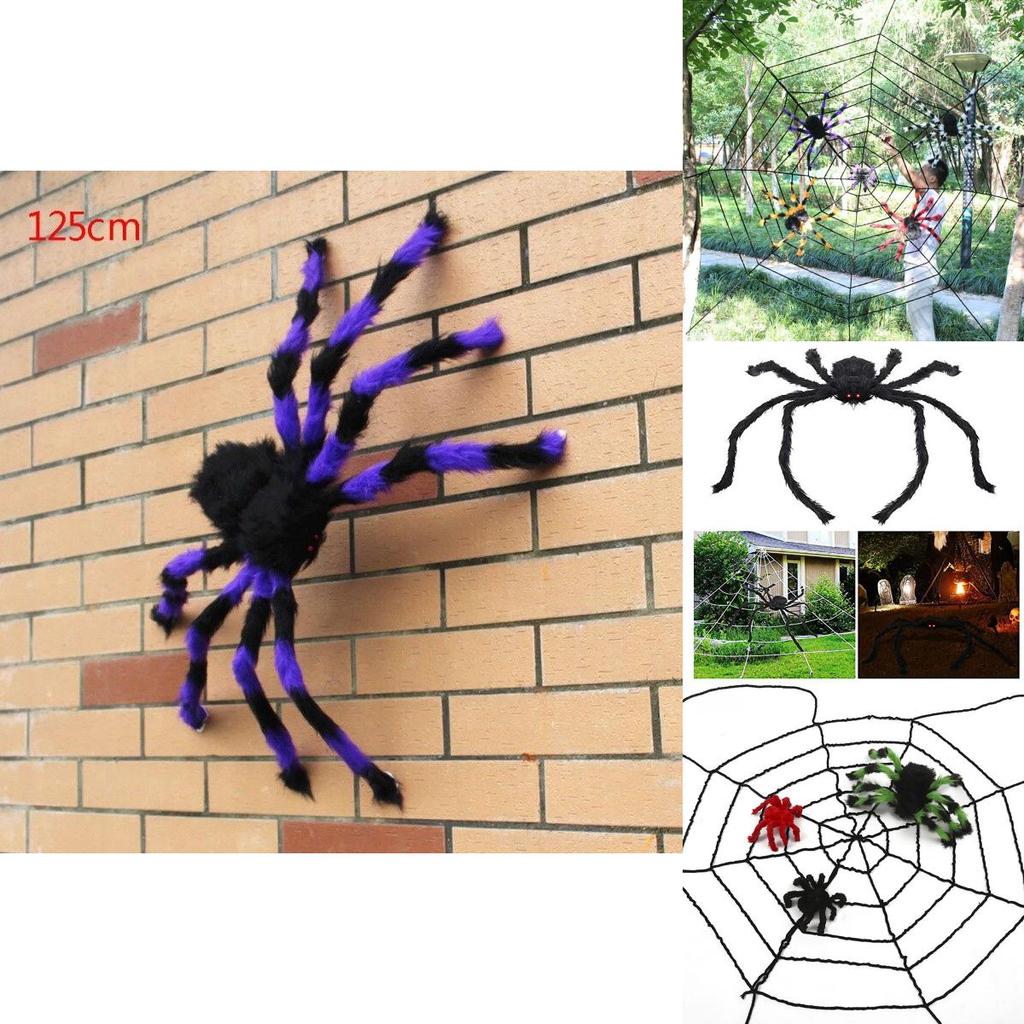 Lebendige Bunte Spinnen Halloween Dekoration Für Fesselnde Indoor- und Outdoor-Spukhaus-Atmosphäre