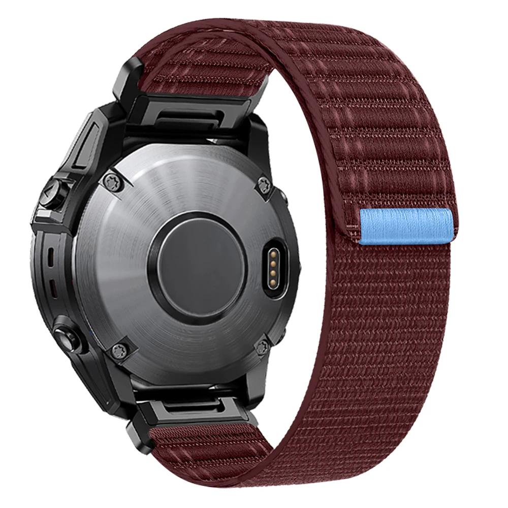 QuickFit 22mm 26mm Sports Nylon Loop Strap For Garmin Fenix 8 E 7 7X 6 6X 5X Plus/Epix Pro Gen 2 47mm 51mm/Enduro 3 2 Watchband