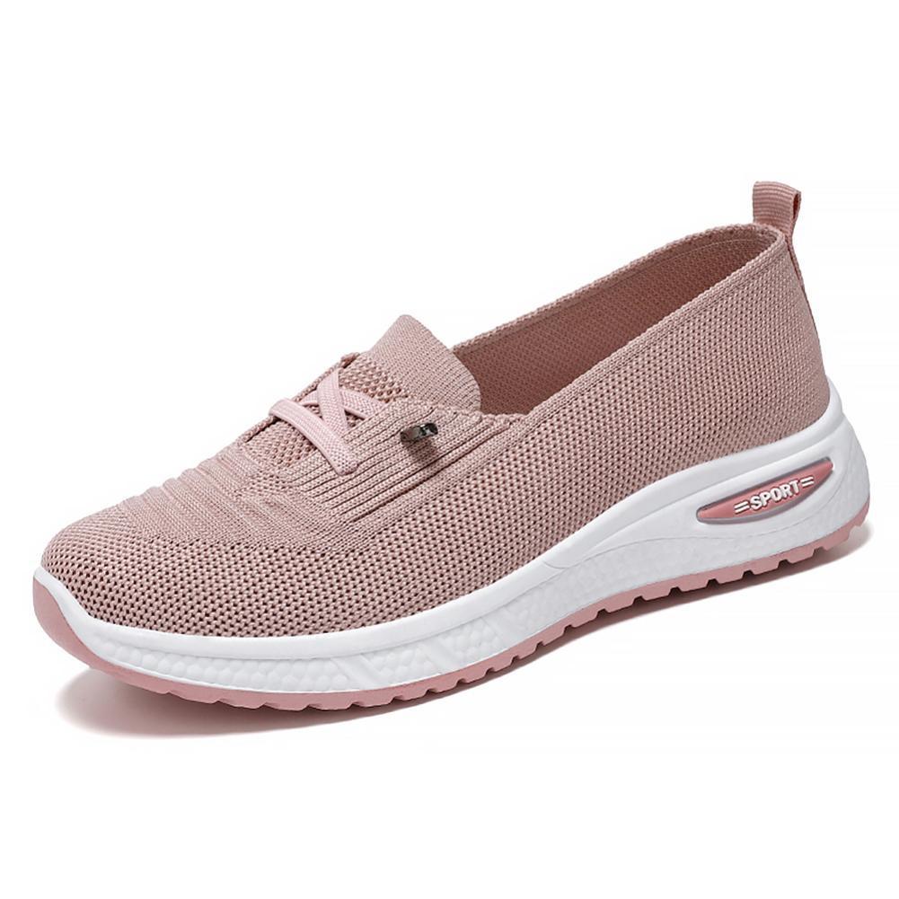 Women's Versatile Fly-knit Lace-up Casual Shoes - Breathable, Lightweight, Soft Sole Mesh Design