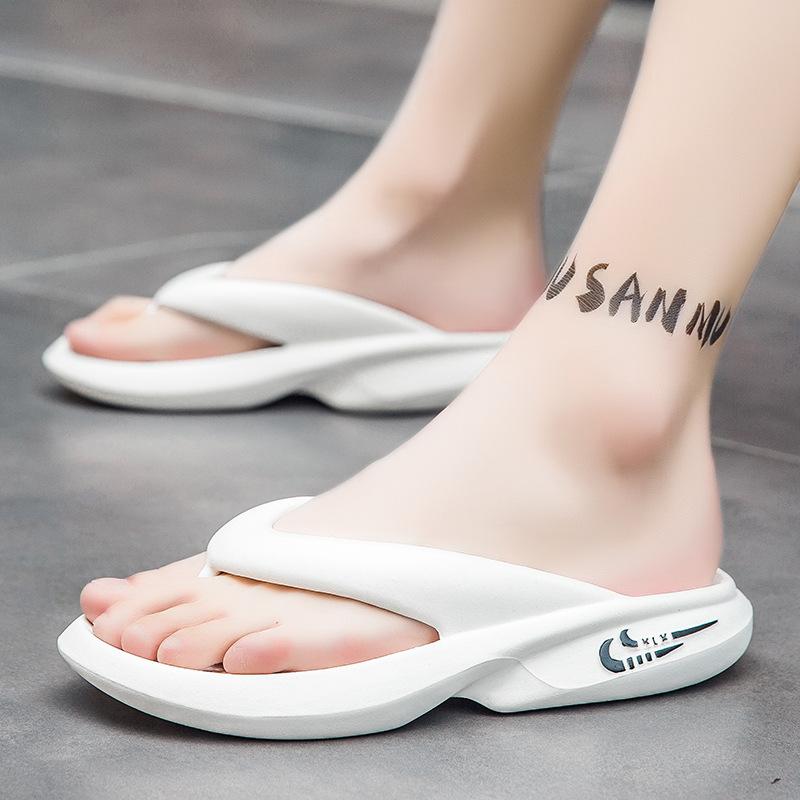 

Flip-flops men s trendy outer wear summer non-slip and wear-resistant casual beach shoes pinch slippers men s versatile 40-41 белый