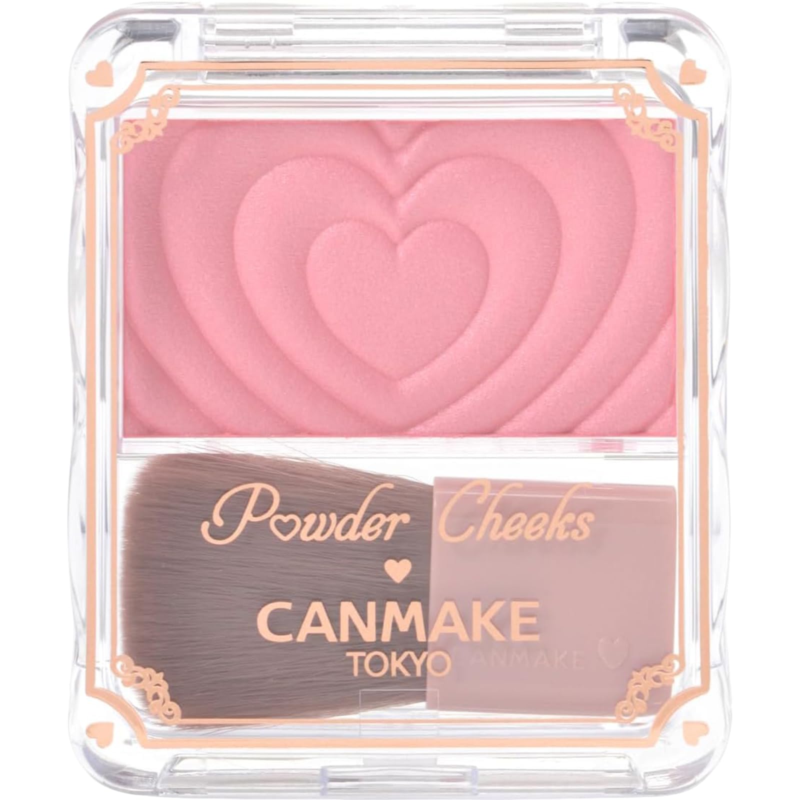 Canmake Powder Cheeks P01 Powerful Pink Glossy Pink 1.8g Blush, Sheer, Clear,