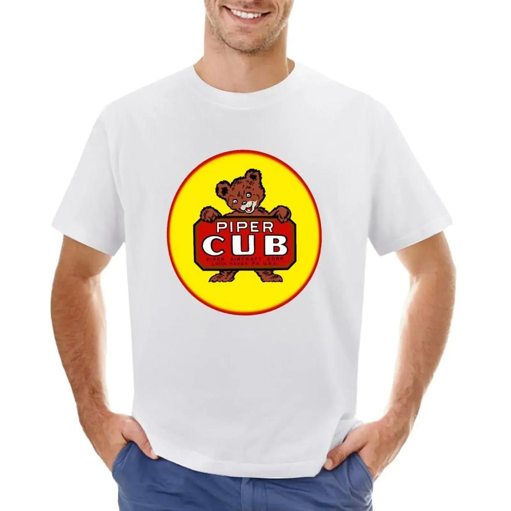 Piper Cub Aircraft T-shirt for a boy boys animal print oversizeds mens graphic t-shirts