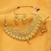 Ensemble Collier Ras-du-cou Doré Plaqué Glamour pour Femmes