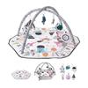 Baby Play Gym Mat Tummy Time Activity Mat with 6 Sensory Toy 41.7" X 41.7"
