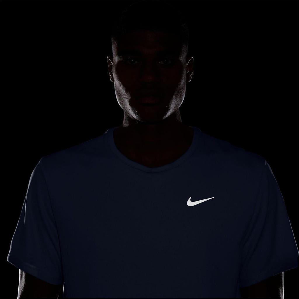 Nike Mens Miler Swoosh Reflective Detail T-Shirt