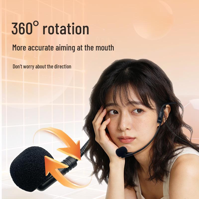 Little Bee Universal Wired Classroom Amplifier Headset with Thick Head-mounted Mic