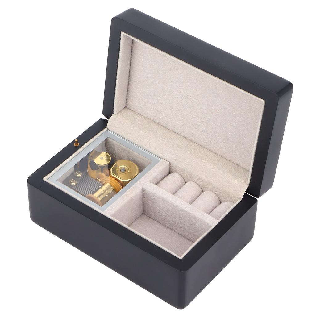 Pozytywka Innowacyjne Drewniane Pudełko Muzyczne do Przechowywania Biżuterii Ozdoba na Biurko Prezent Urodzinowy