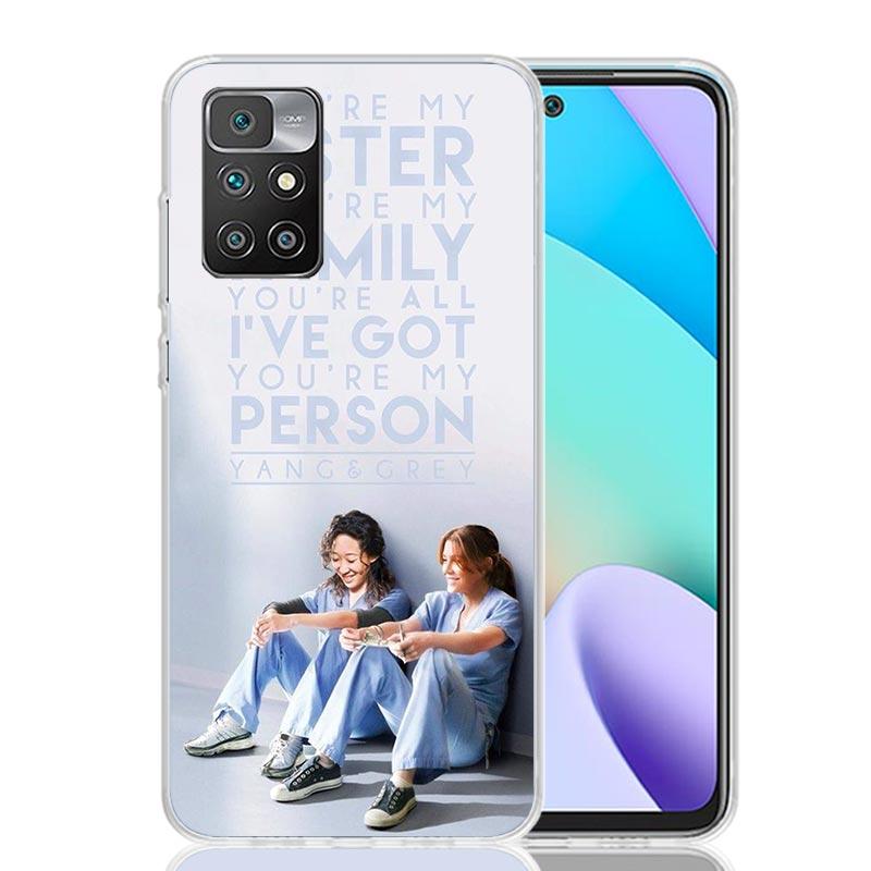 Greys Anatomy Person Case Phone Cover for Xiaomi Redmi 13 13C 14C 12 12C 10 10C 10A 9 9C 9A 9T 8 8A 7 7A 6 Pro 6A K70 K60 K40 K2