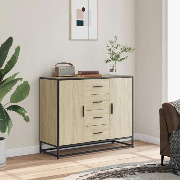 VidaXL Buffet Sonoma Oak 92x35x76 Cm Engineered Wood, Storage Furniture, Kitchen Storage Furniture, Furniture of 3300826