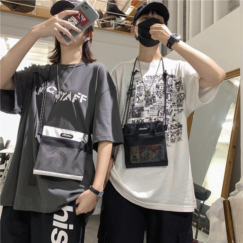 2025 new trendy men's sports cycling backpack crossbody shoulder bag women's fashion student mobile phone bag