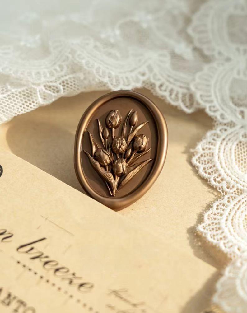 Retro Sealing Wax Stamp Copper Seal Stamp Stamp Series Stamp Design Envelope Sealing Decoration Scrapbooking
