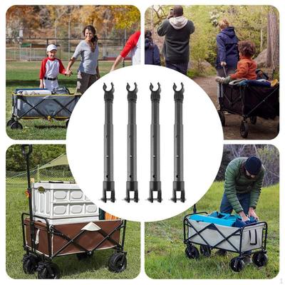 4x Wagons Cart Tabletop Board Support Rods Adjustable Sturdy Lightweight Portable Telescopic Pole