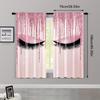 2pcs   Curtains&Window Treatment 2D print Pink eyelashes Versatile Polyester (without rod) Versatile All for Bedroom   Living