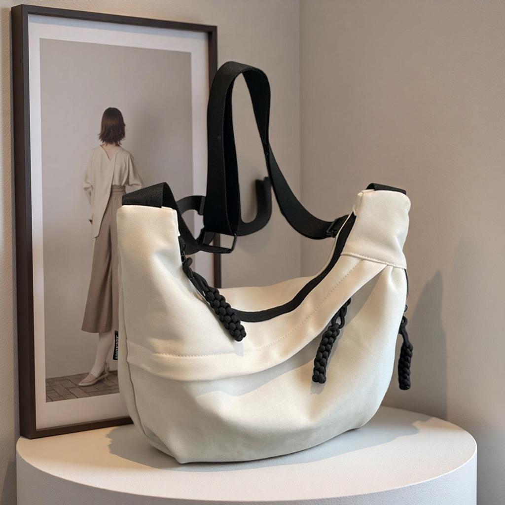 Women's Casual Lightweight Crossbody Bag - Versatile, Large Capacity Dumpling Design for College Students