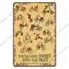 Hisun Tin Sign Vintage Bicycle Poster Metal Signs Plaque Retro Bike Cyclocross Metal Plate Tin Sign Garage House Wall Decor Xcm