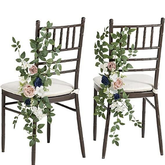 Wedding Gift Chair Back Flower Simulation Flower Kit European And American Outdoor Festival Decoration Background Direct Supply