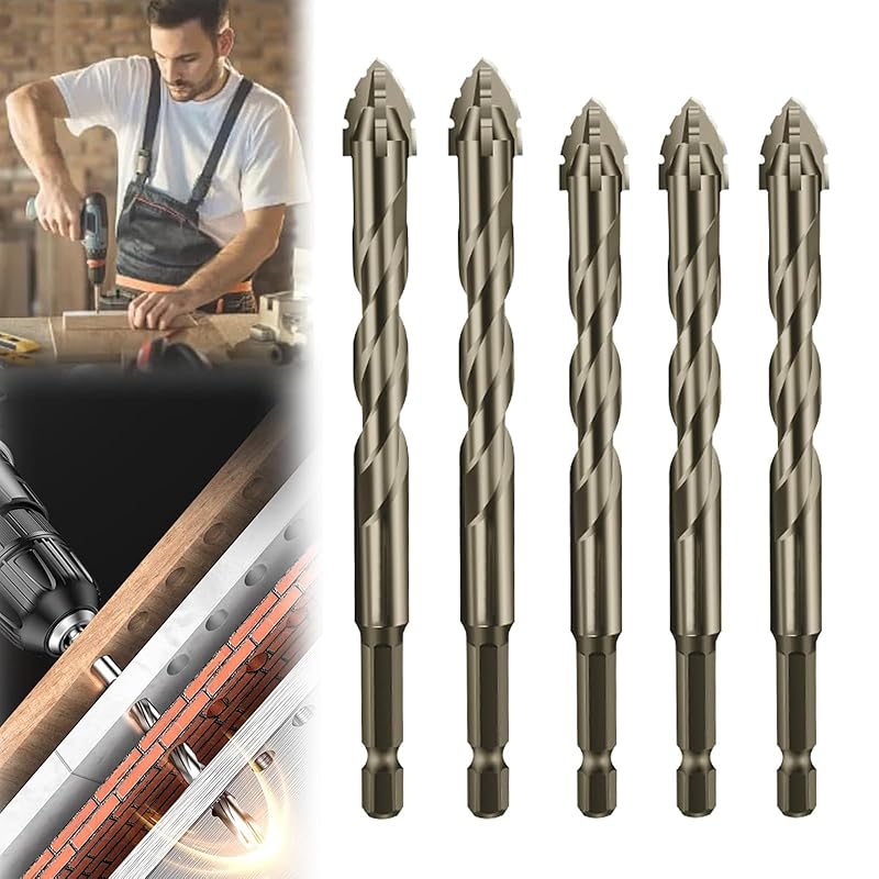 New Four-Flute Sawtooth Eccentric Drill Bit, Eccentric Drill Bit Set, High-Strength Eccentric Twist Drill Bit, Titanium-Coated Design Drill Bit,