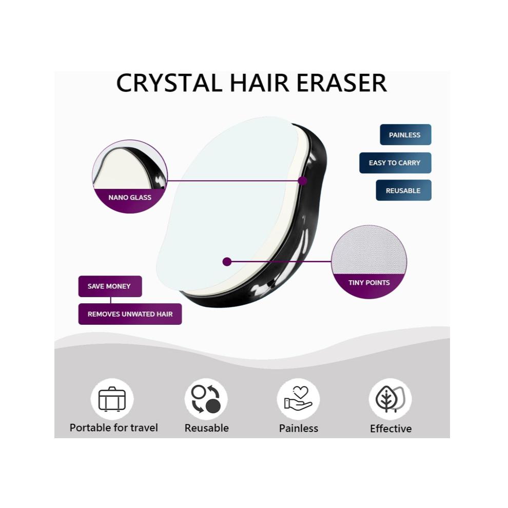 Crystal Rubber Mg-Bl-001 Épilation indolore et répétable Noir