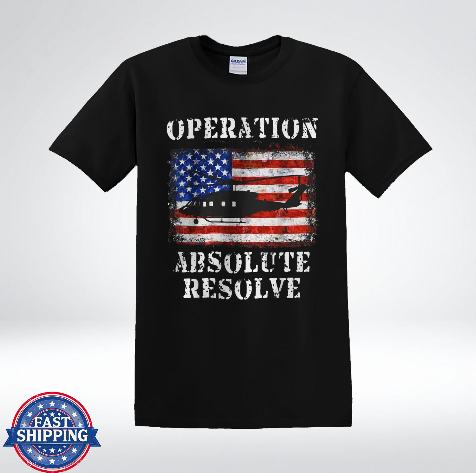 Operation Absolute Resolve Military Style Graphic T-Shirt L