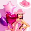 1PC Cowgirl Hat Feather Boa COSPLAY Prop for Women Girls Wedding Bachelorette Party Costume Accessories