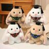 Kawaii Abschluss-Kaninchen Plüschtier Stofftier Kaninchenpuppe Geschenk für Mädchen Kinder Studenten Wohnkultur