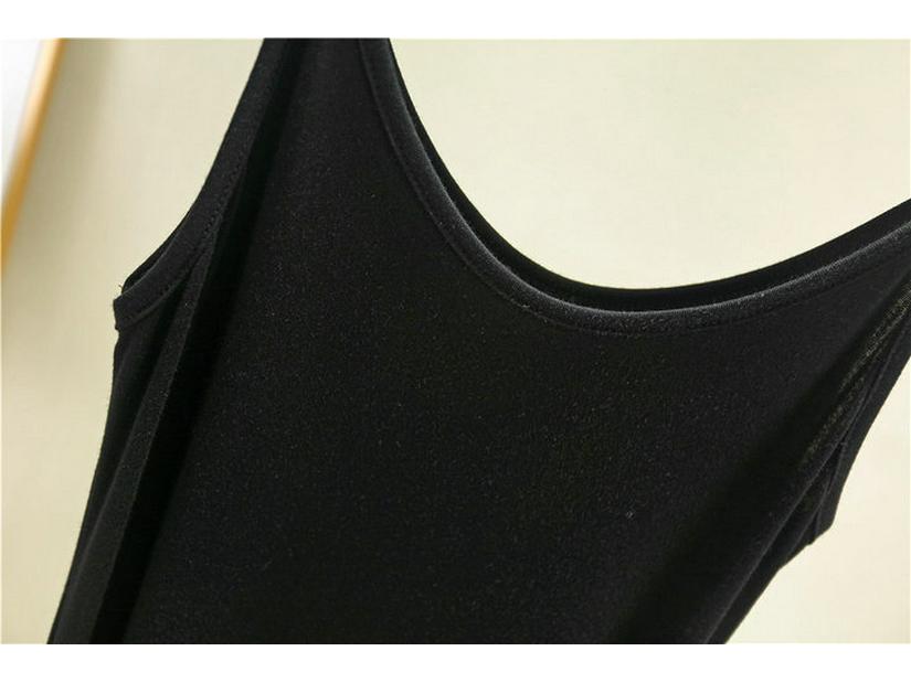 Women's Sleeveless Modal Cotton Slimming Midi Dress - Plus Size, Summer Round Neck Layer Slip